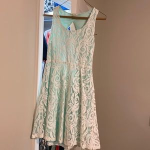 Lace Overlay Dress